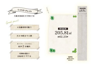 大阪市東成区大今里2丁目　1区画