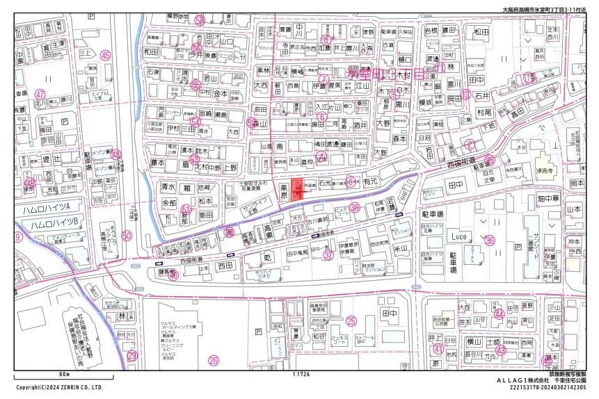 大阪府高槻市氷室町3丁目土地