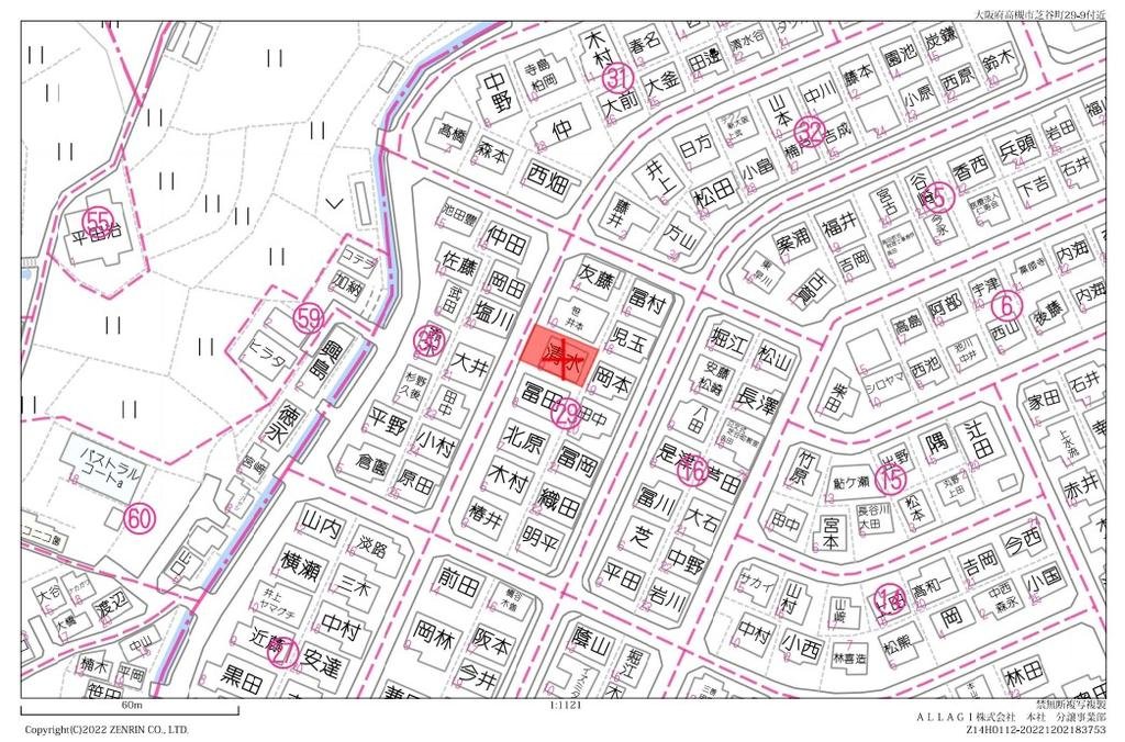 大阪府高槻市芝谷町土地