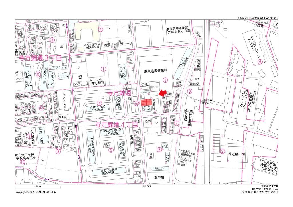 大阪府守口市寺方本通4丁目土地
